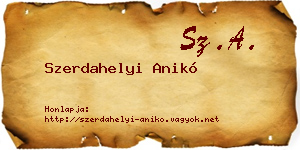 Szerdahelyi Anikó névjegykártya